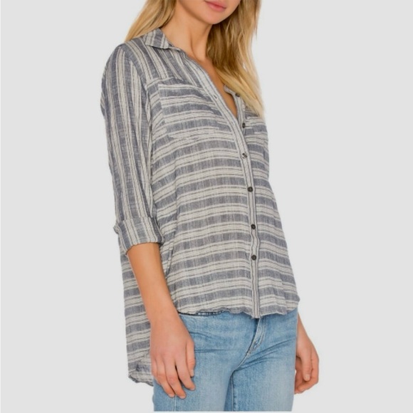 10‎ Crosby Derek Lam striped button down shirt - Picture 2 of 8